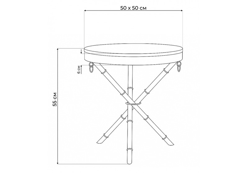 Журнальный стол, Monika 50х55 marble / gold