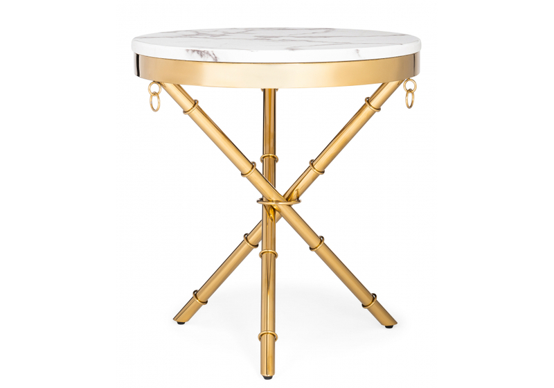 Журнальный стол, Monika 50х55 marble / gold