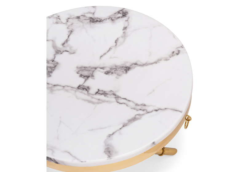 Журнальный стол, Monika 50х55 marble / gold