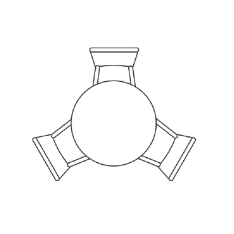 Стол деревянный, Selina 80х72 black / gold