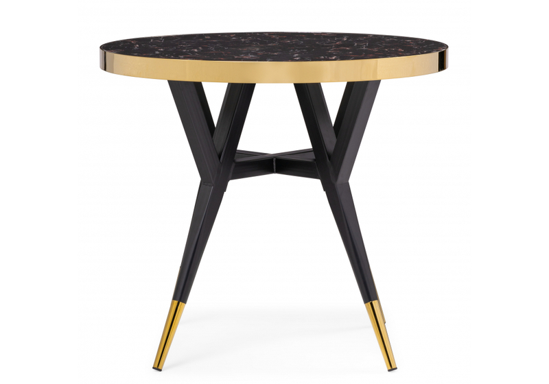 Стол деревянный, Selina 80х72 black / gold