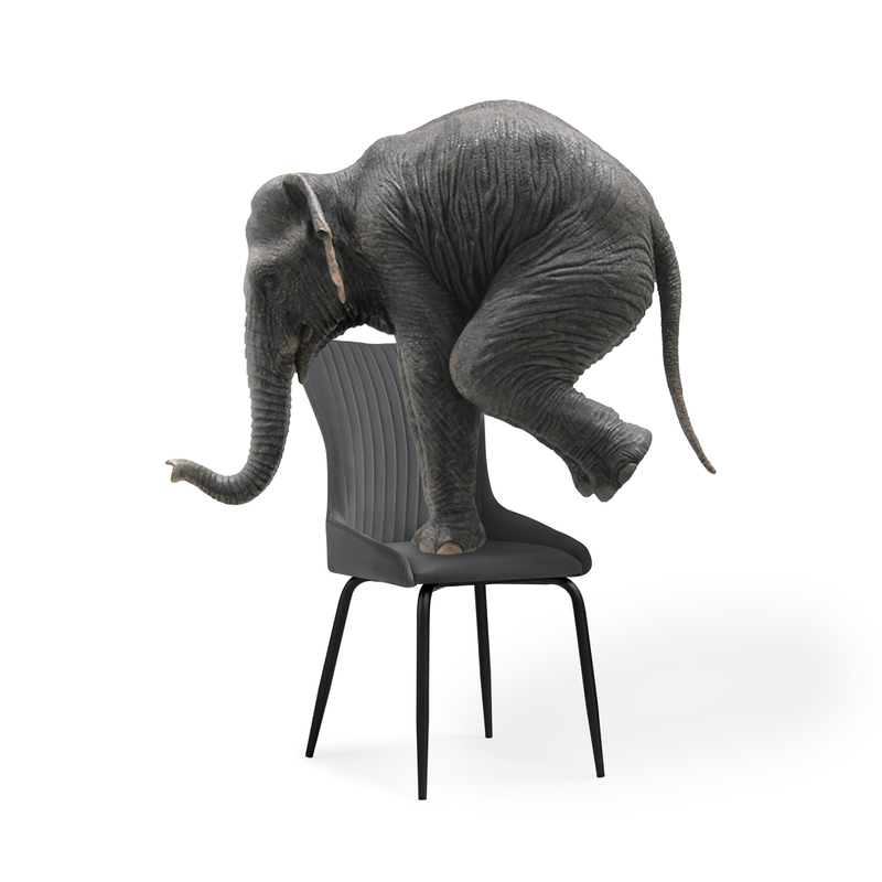 Стул на металлокаркасе, Lado gray / black