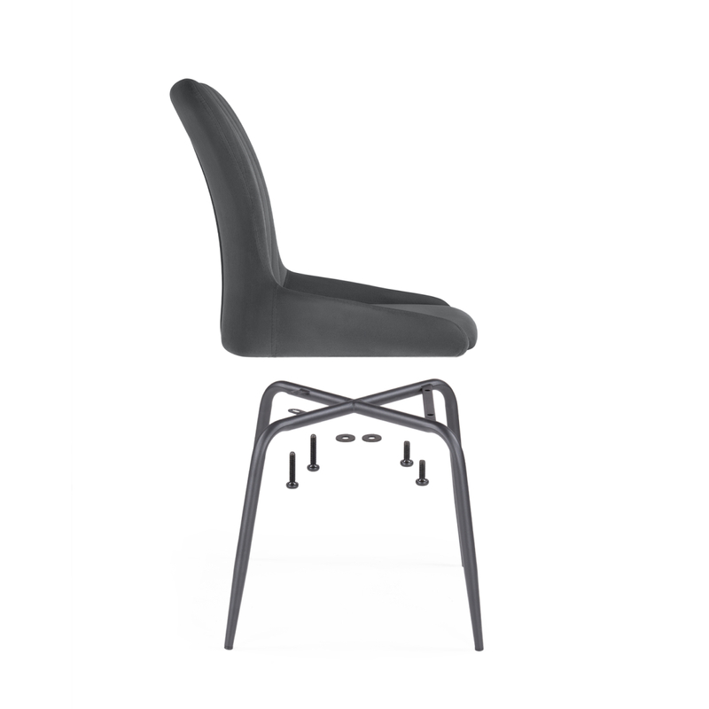 Стул на металлокаркасе, Lado gray / black