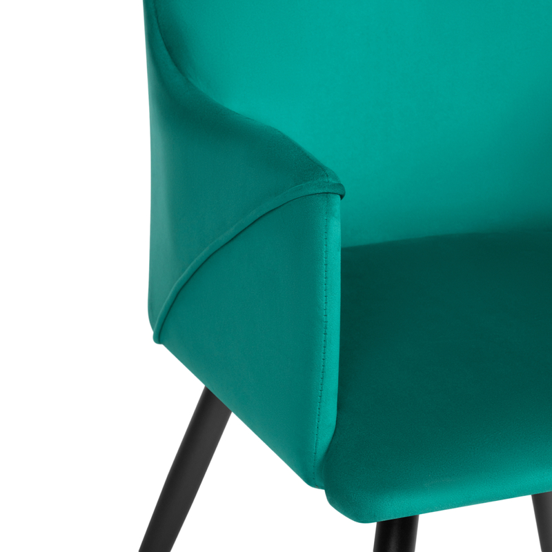 Стул на металлокаркасе, Эджелл зеленый / черный