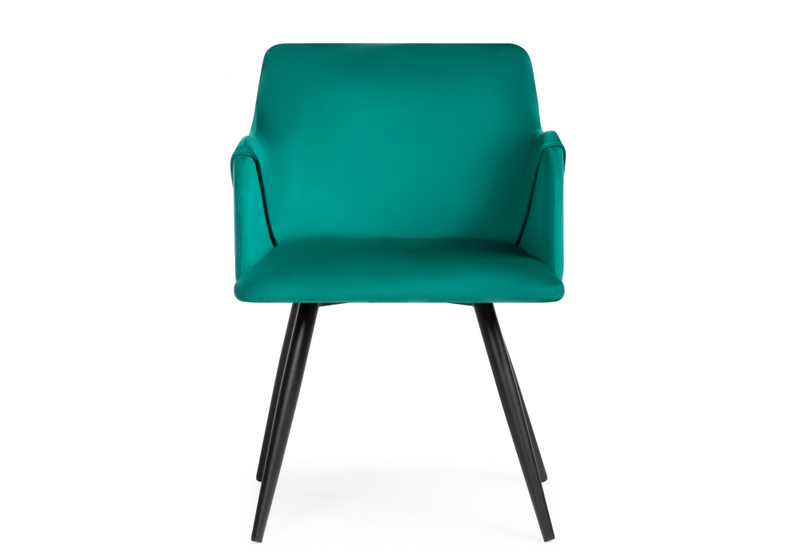 Стул на металлокаркасе, Эджелл зеленый / черный