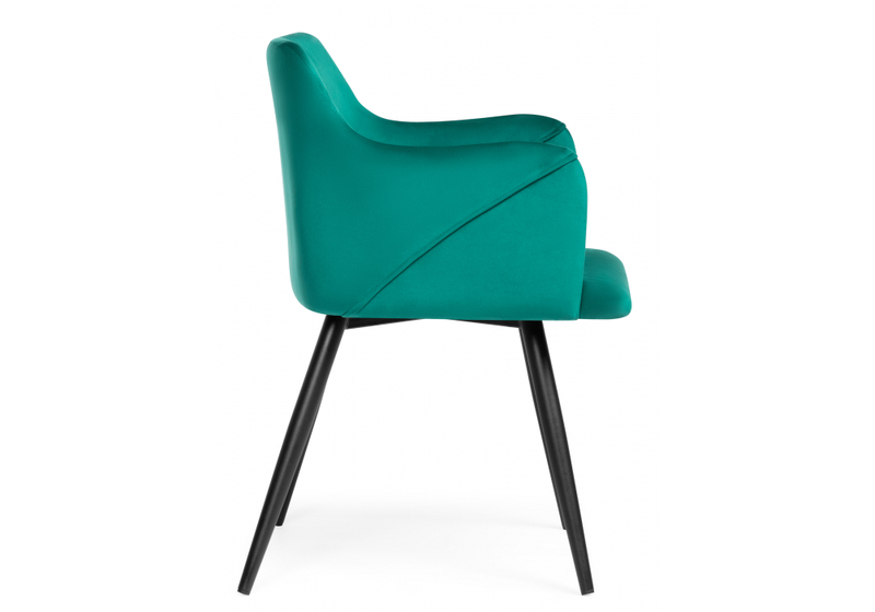 Стул на металлокаркасе, Эджелл зеленый / черный