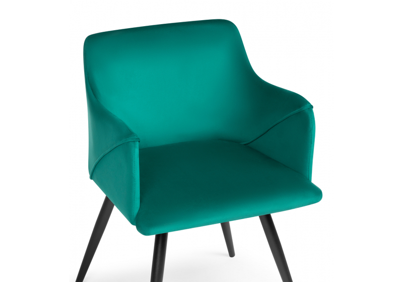 Стул на металлокаркасе, Эджелл зеленый / черный