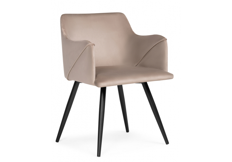 Стул на металлокаркасе, Эджелл латте / черный