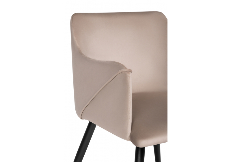 Стул на металлокаркасе, Эджелл латте / черный