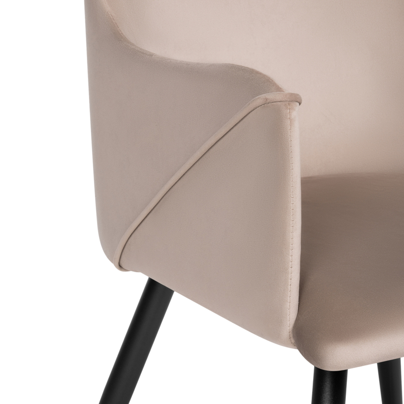 Стул на металлокаркасе, Эджелл латте / черный