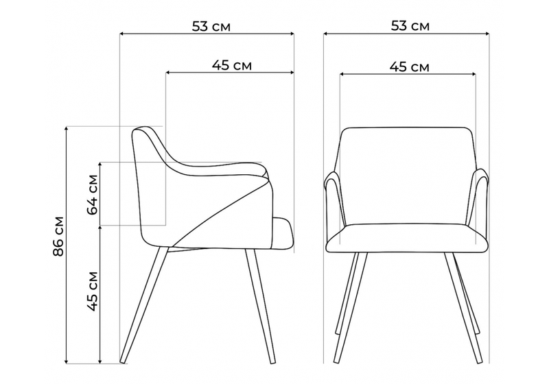 Стул на металлокаркасе, Эджелл латте / черный