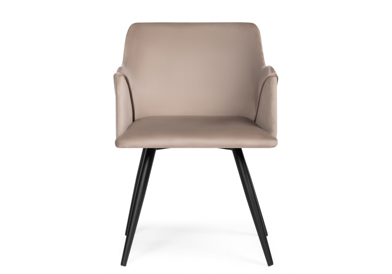 Стул на металлокаркасе, Эджелл латте / черный