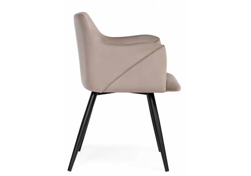 Стул на металлокаркасе, Эджелл латте / черный