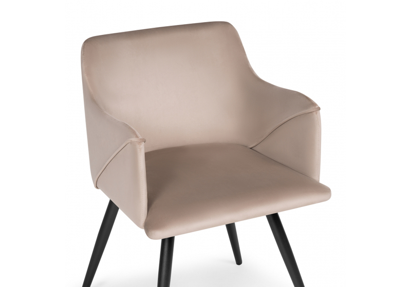 Стул на металлокаркасе, Эджелл латте / черный