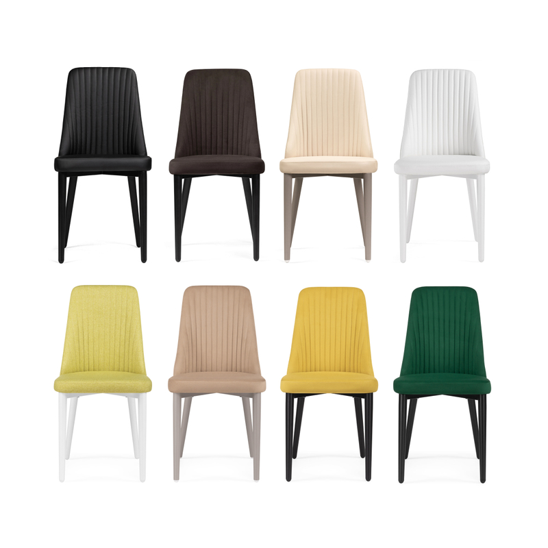 Стул на металлокаркасе, Фена R зеленый / черный