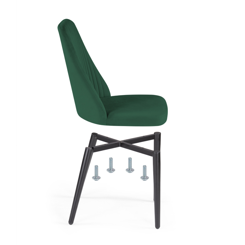 Стул на металлокаркасе, Фена R зеленый / черный