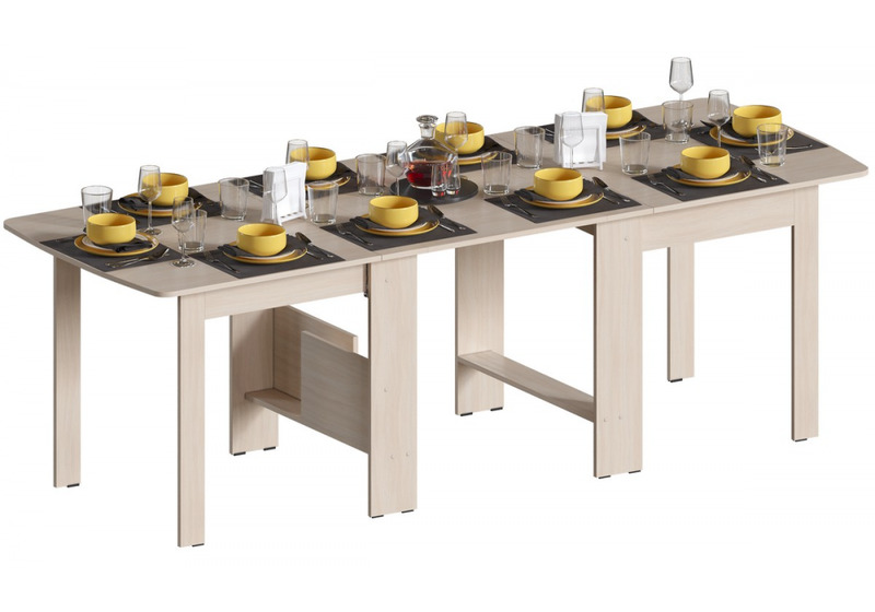 Стол деревянный, раздвижной ДЕР СтК-7 дуб молочный