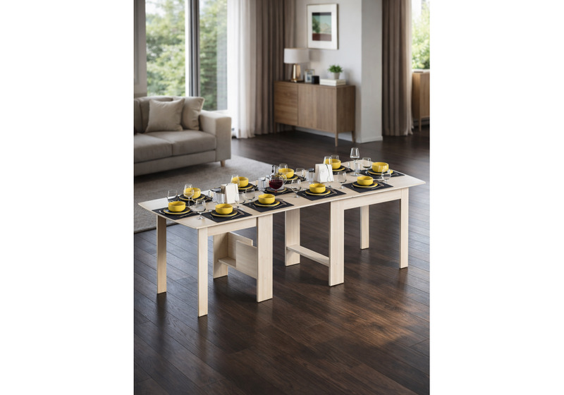 Стол деревянный, раздвижной ДЕР СтК-7 дуб молочный