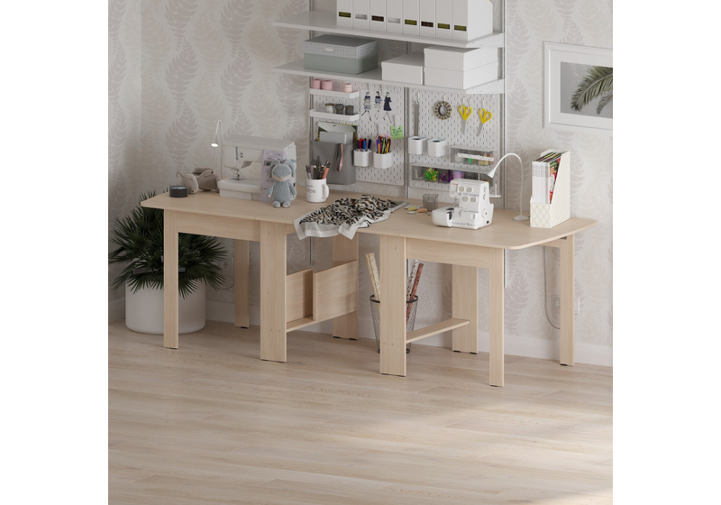 Стол деревянный, раздвижной ДЕР СтК-7 дуб молочный