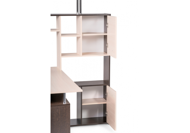 Компьютерный стол, ДЕР КС-15 венге / дуб молочный правый