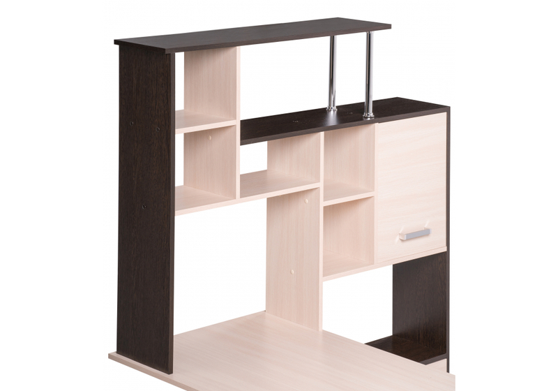 Компьютерный стол, ДЕР КС-15 венге / дуб молочный правый