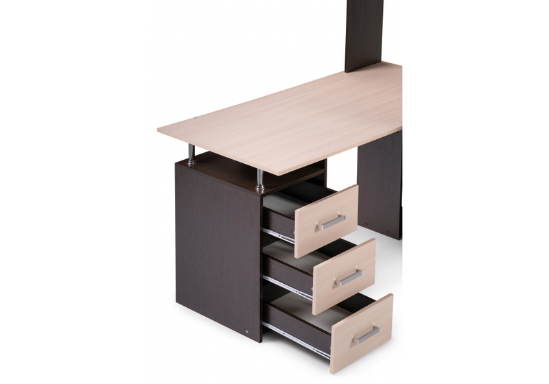 Компьютерный стол, ДЕР КС-15 венге / дуб молочный правый