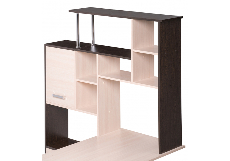 Компьютерный стол, ДЕР КС-15 венге / дуб молочный левый