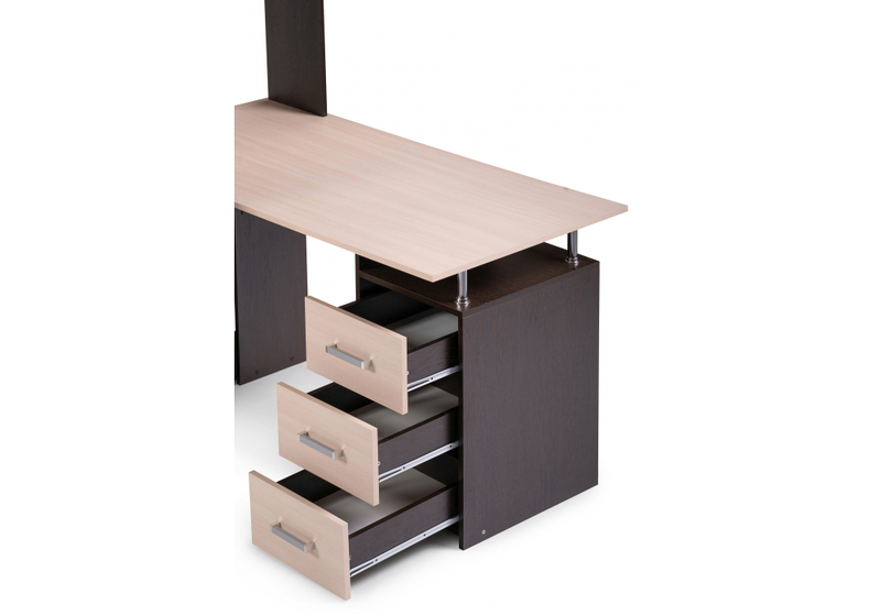 Компьютерный стол, ДЕР КС-15 венге / дуб молочный левый