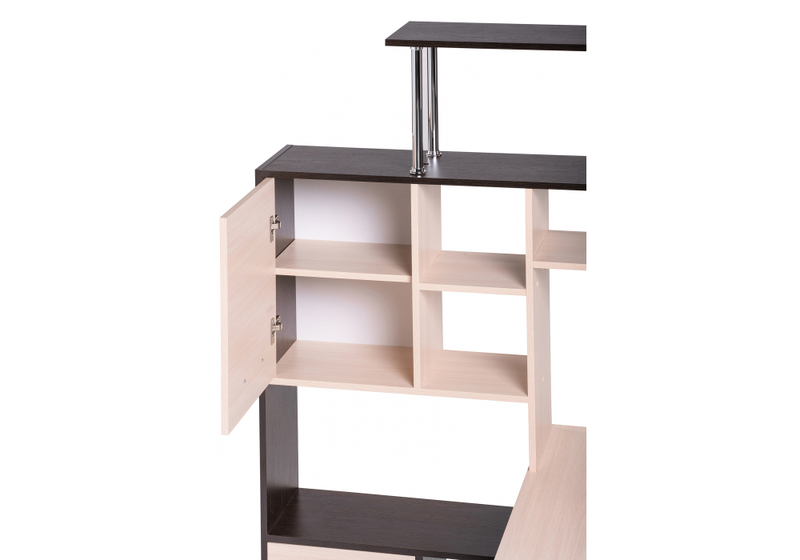 Компьютерный стол, ДЕР КС-15 венге / дуб молочный левый