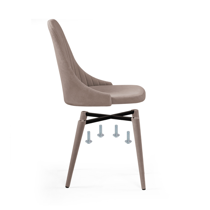 Стул на металлокаркасе, Морос с чехлом катания мокка