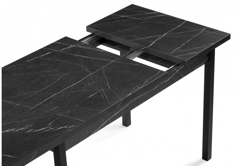 Стол деревянный, Оригон 120(160)х70 файерстоун / черный матовый