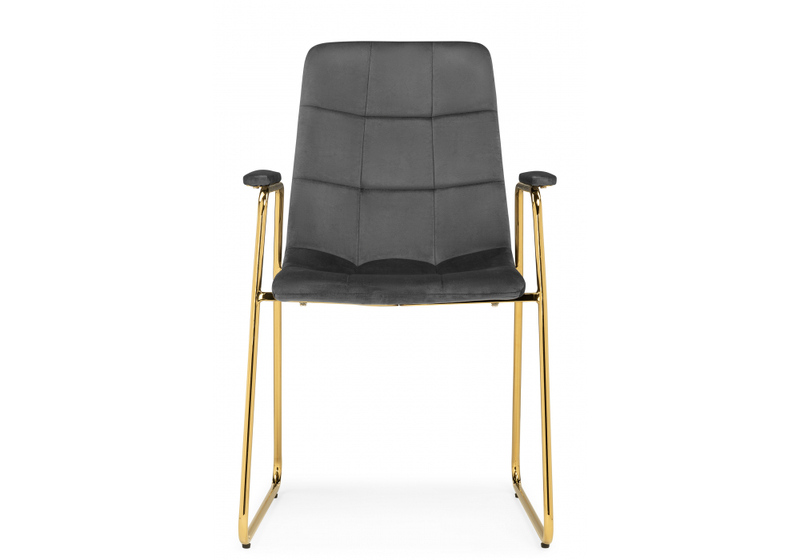 Стул на металлокаркасе, Lana dark grey / gold