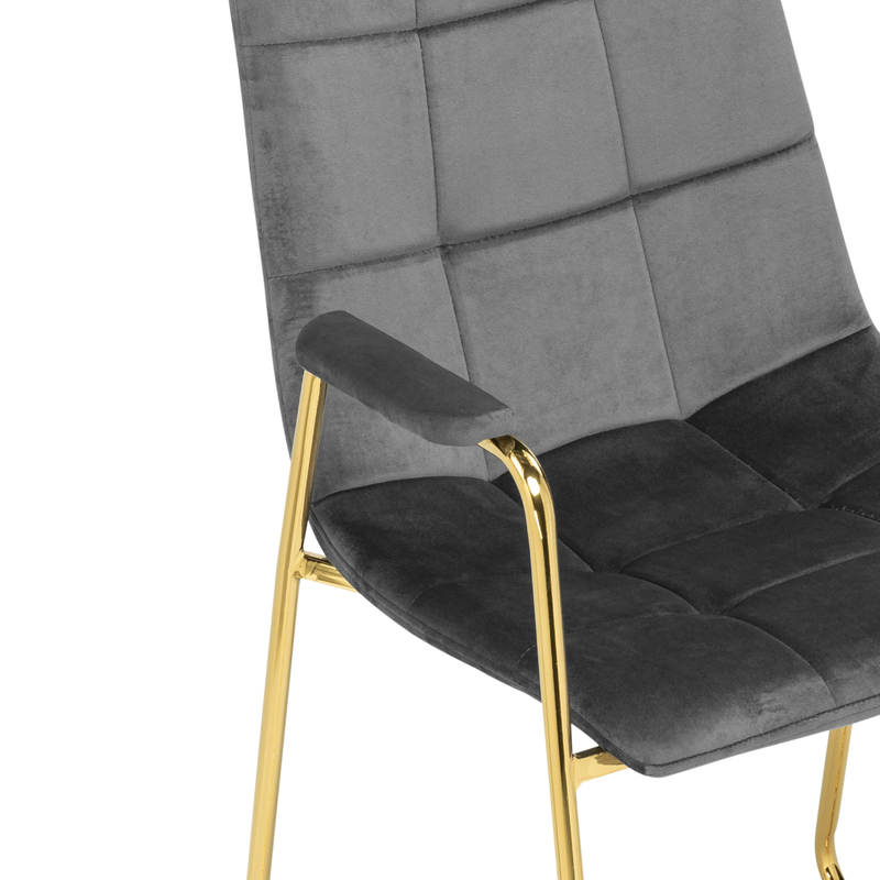 Стул на металлокаркасе, Lana dark grey / gold
