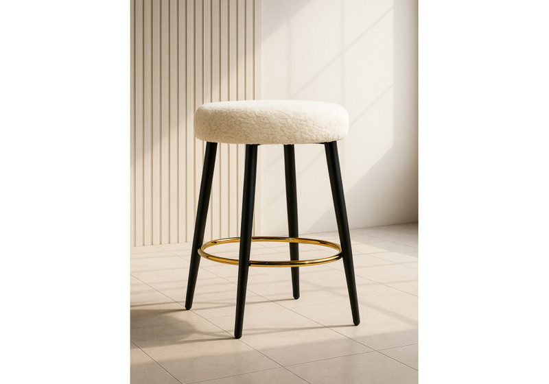 Барный стул, Plato white fabric