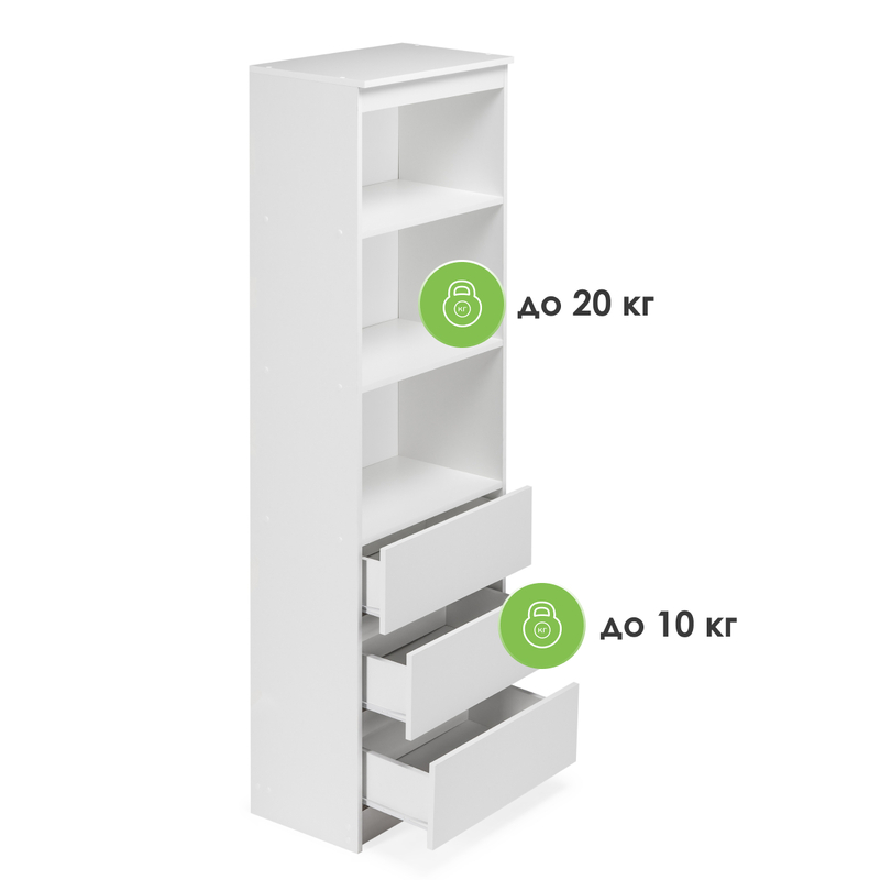Стеллаж, Мадера М600 лдсп белый