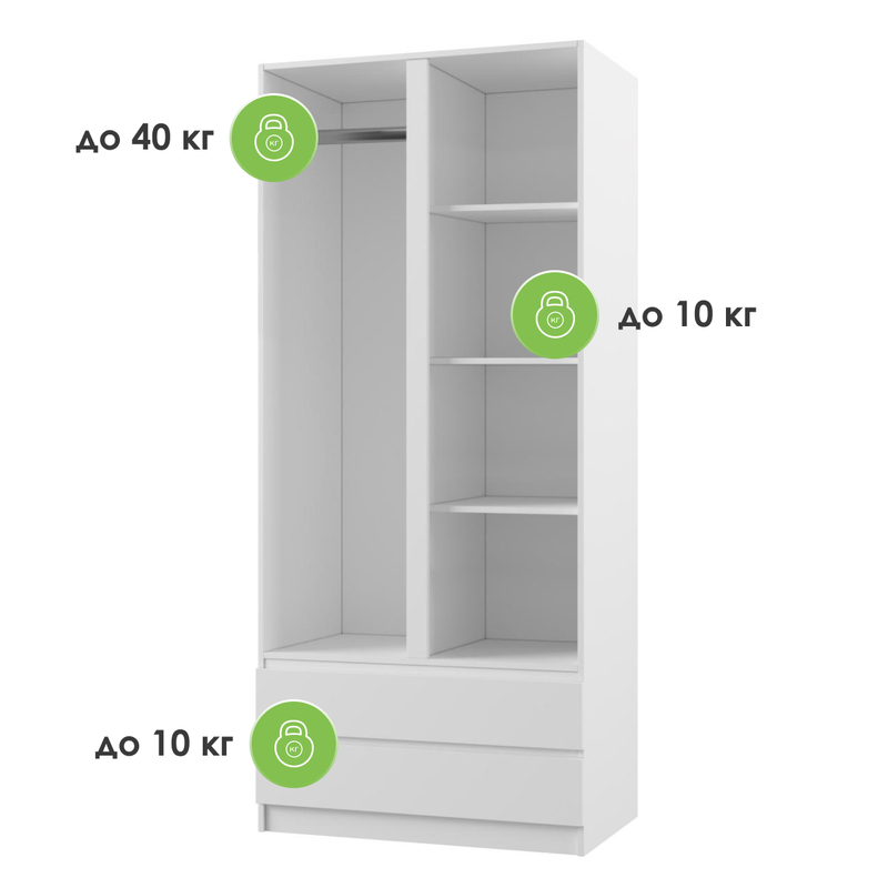 Шкаф, Мадера белый