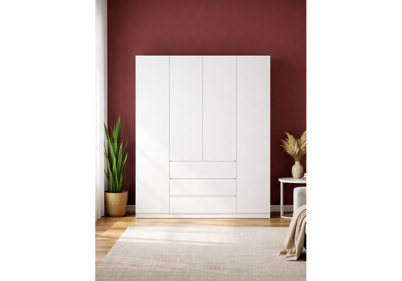 Шкаф, Мадера ЛДСП белый