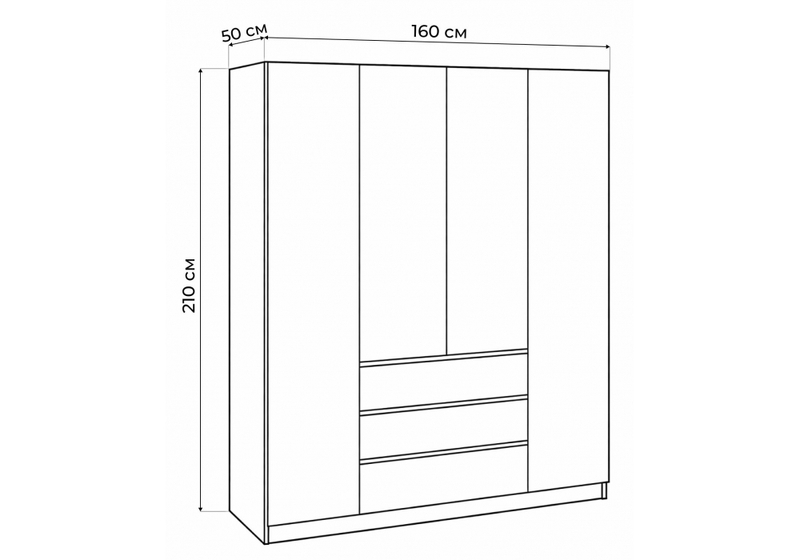 Шкаф, Мадера ЛДСП белый
