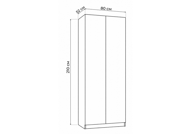 Шкаф, Мадера ШМ2 лдсп белый