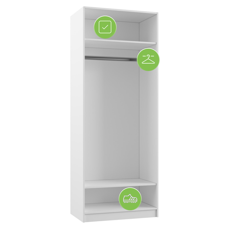 Шкаф, Мадера ШМ2 лдсп белый