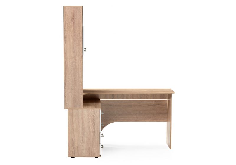 Компьютерный стол, КСТ-14.1Л левый дуб сонома / белый