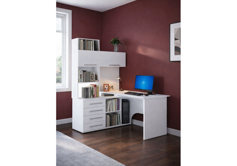 Компьютерный стол, КСТ-14.1Л белый левый