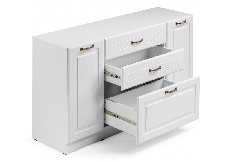 Комод, Ливерпуль белый / ясень ваниль НМ-1012-100