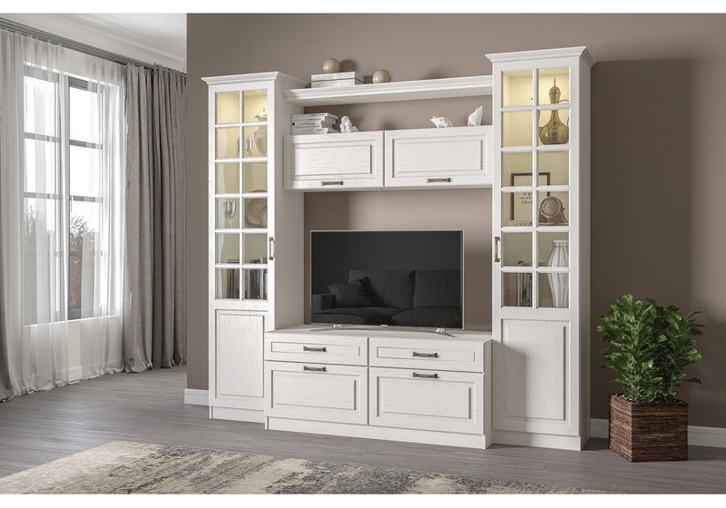 Шкаф, Ливерпуль белый / ясень ваниль НМ-1012-100