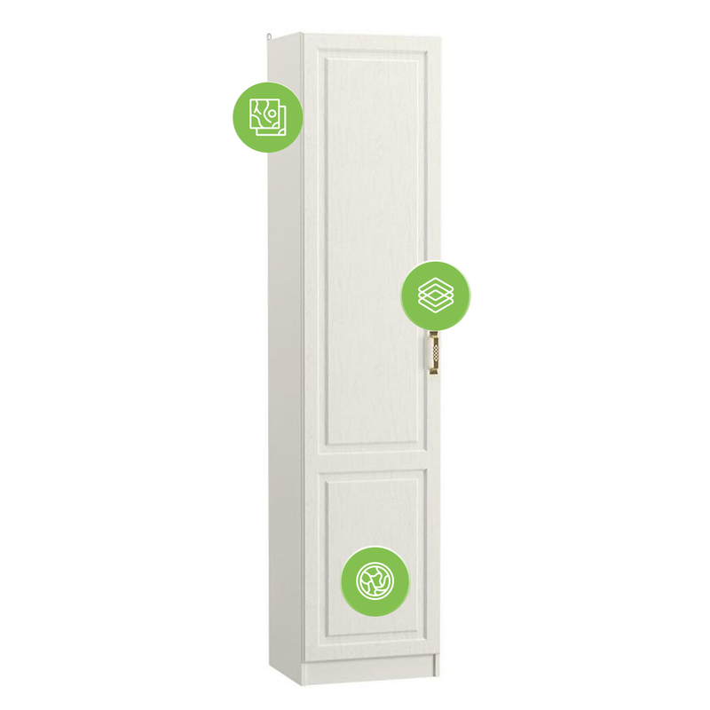 Шкаф, Ливерпуль белый / ясень ваниль НМ-1012-100