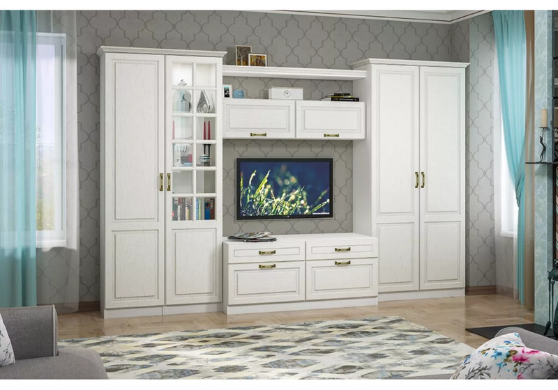 Шкаф, Ливерпуль белый / ясень ваниль НМ-1012-100