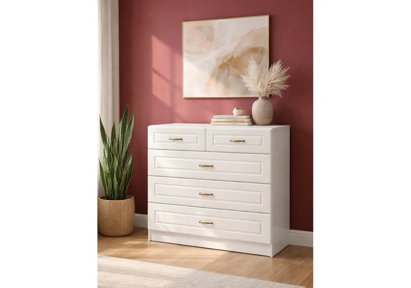 Комод, Ливерпуль 10.103.01 белый / ясень ваниль