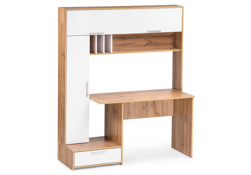 Компьютерный стол, Лайт 03.243 дуб золотой (craft) / белый премиум