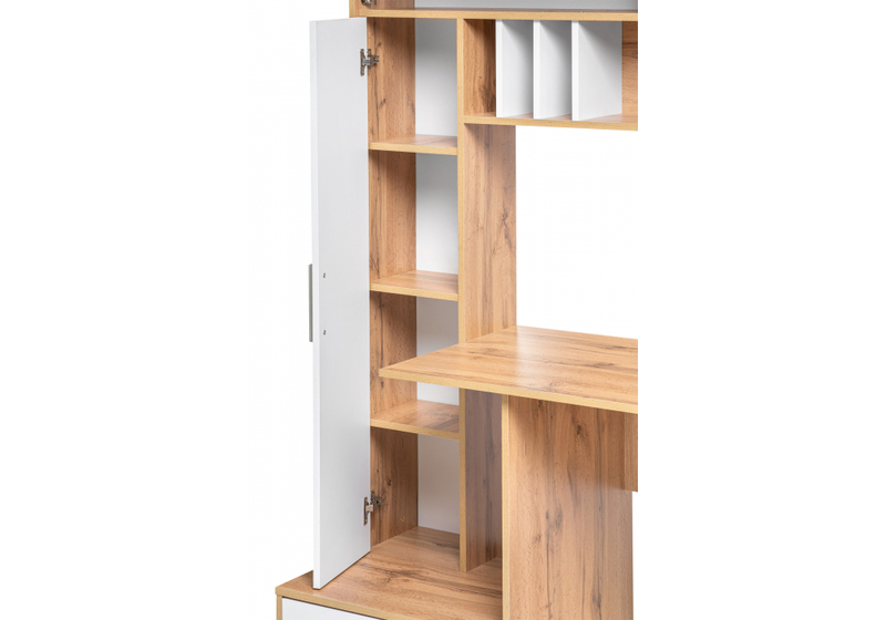 Компьютерный стол, Лайт 03.243 дуб золотой (craft) / белый премиум