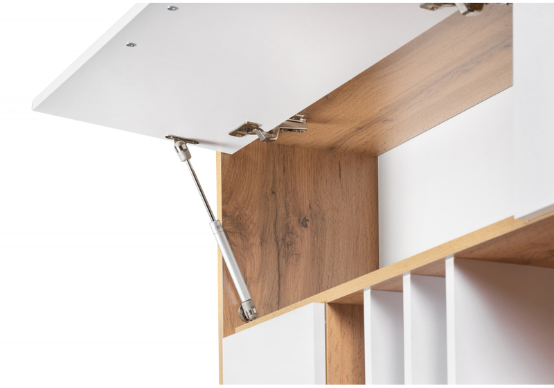 Компьютерный стол, Лайт 03.243 дуб золотой (craft) / белый премиум